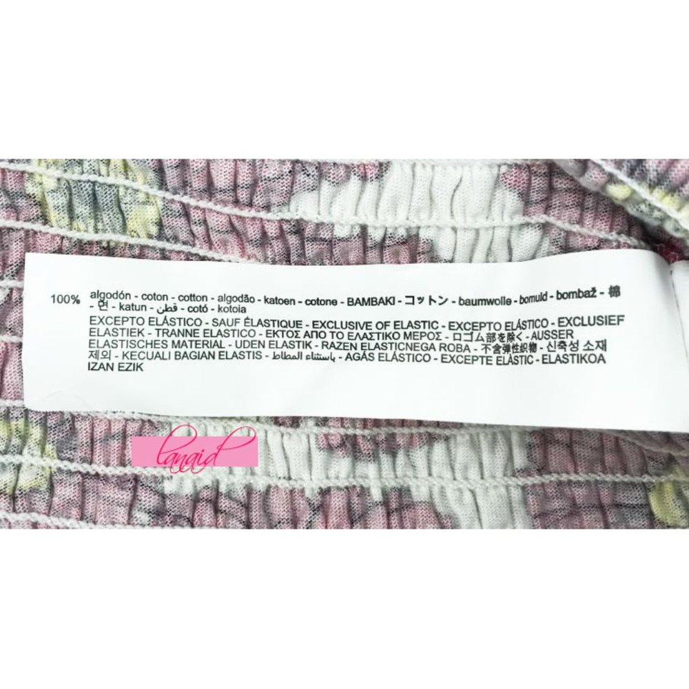 Zara Floral Balloon Sleeve Dress Smocked Puff Princess Pink Sweetheart Bust Mini - Picture 13 of 14